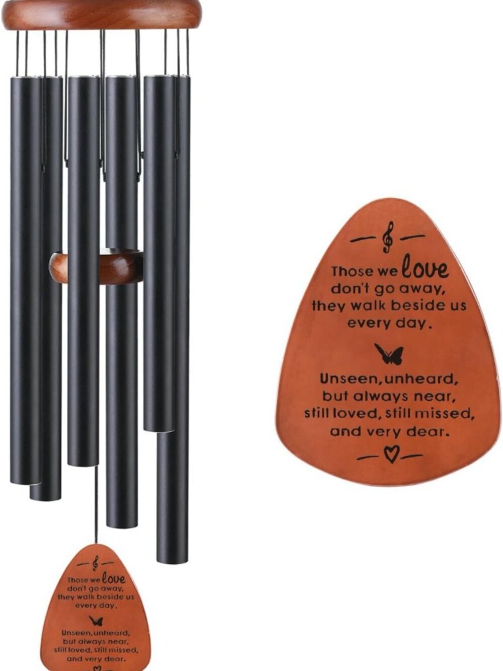 Sympathy Wind Chimes for Loss of Loved One | Outdoor Memorial Gift, Soothing